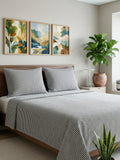 Woven Classic Stripe Textured Bedcover