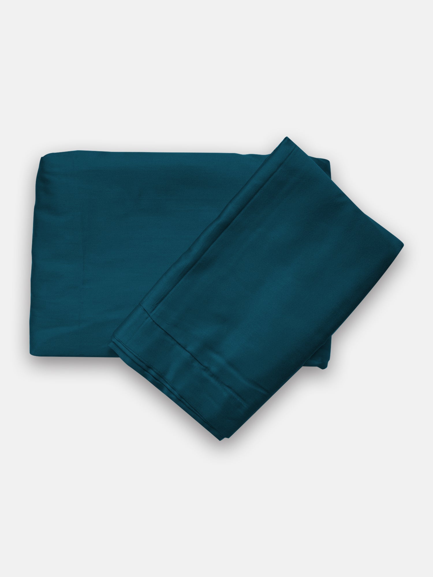 Dark Teal Bedsheet with 2 pillow covers: 300 TC cotton