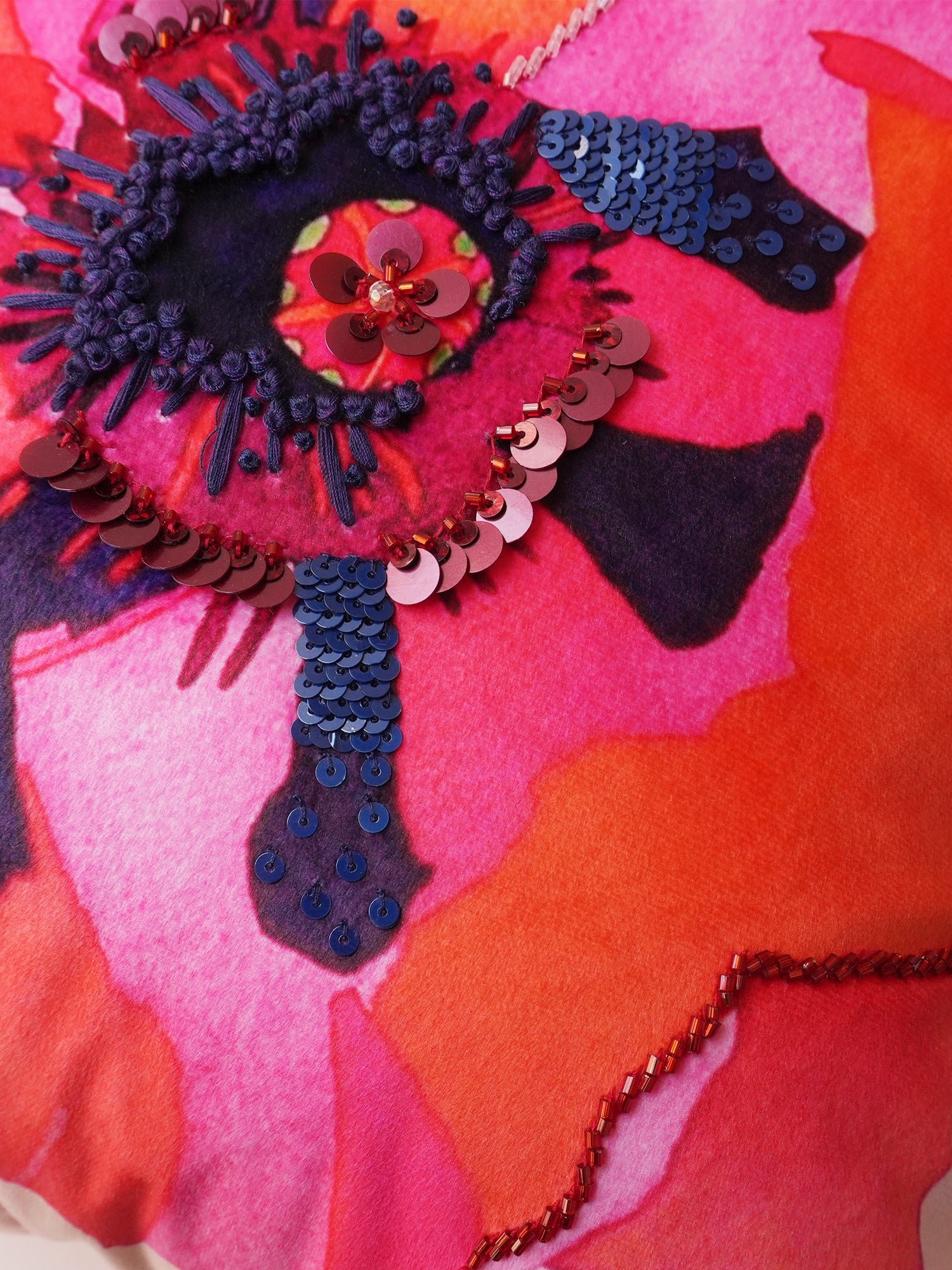 Embellished Garden Gulnaar Bloom Cushion