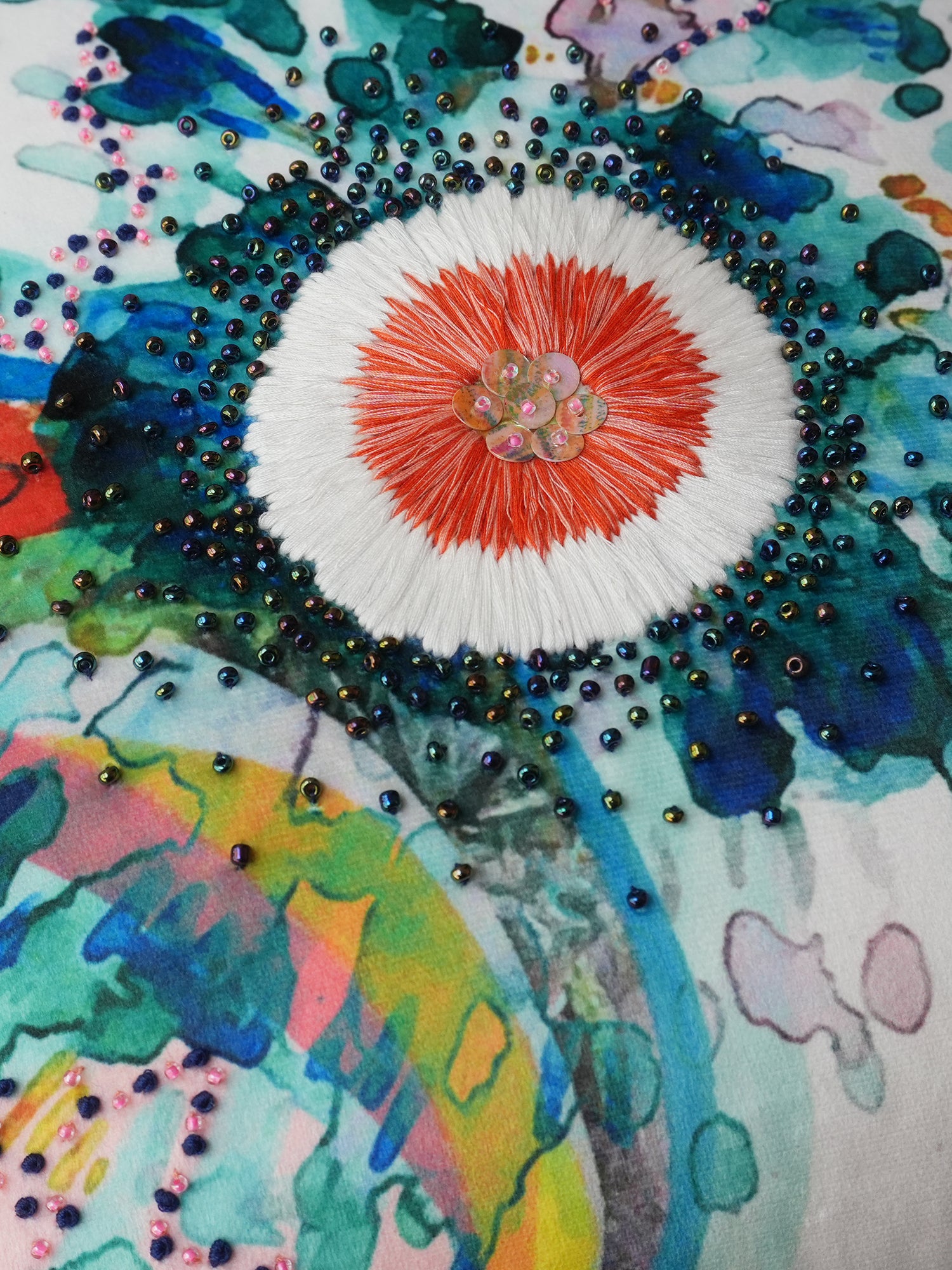 Embellished Garden Neerja Bloom Cushion