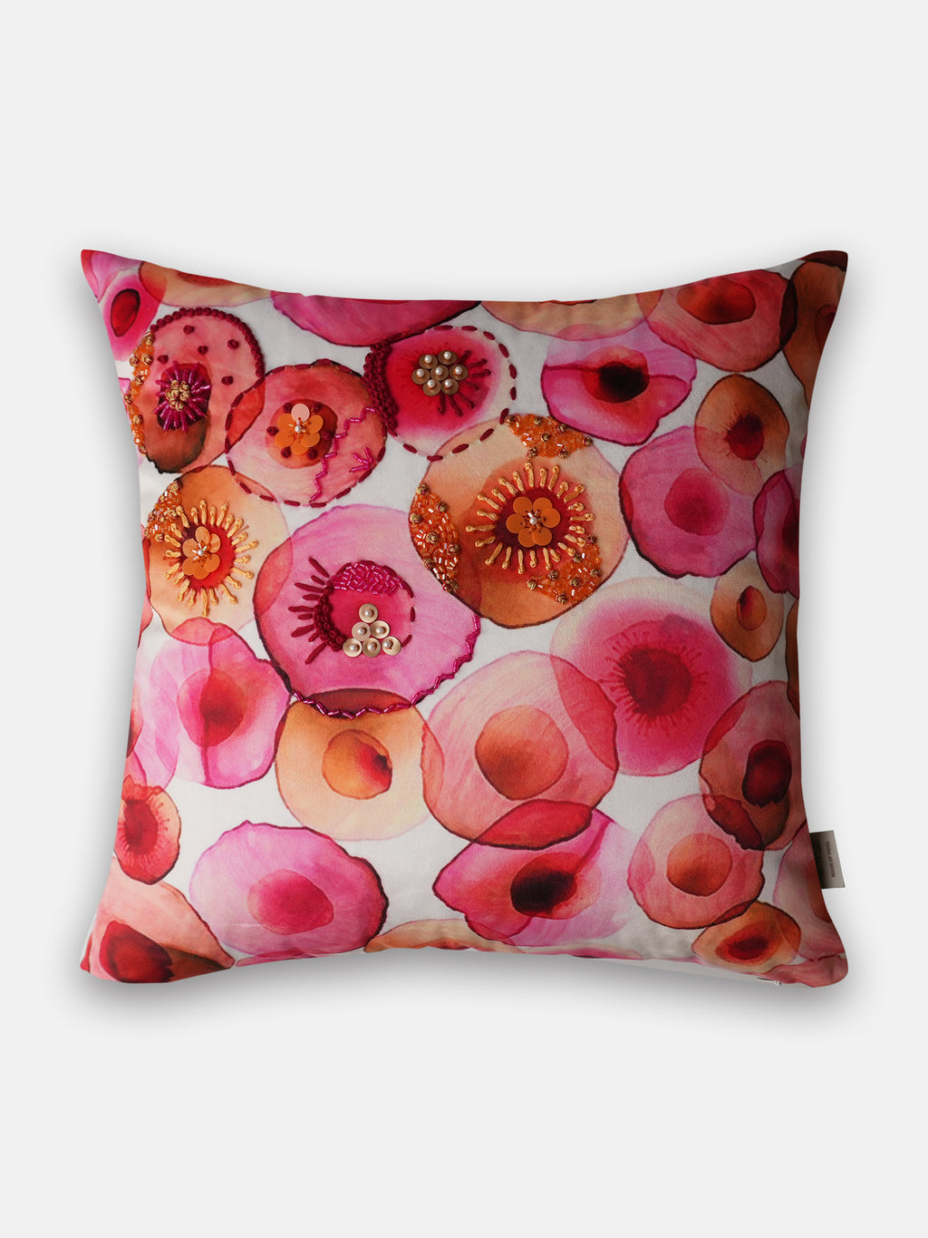 Embellished Garden Petal Mosaic Cushion
