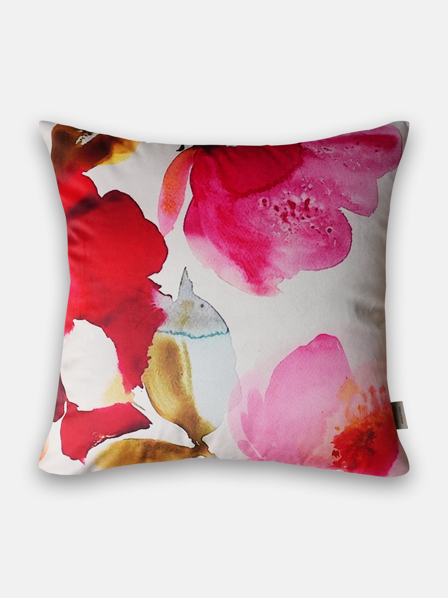 Embellished Garden Crimson Bloom Cushion