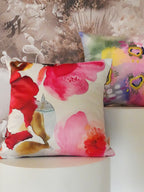 Embellished Garden Crimson Bloom Cushion