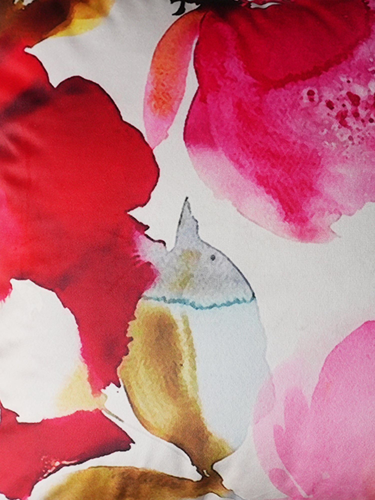 Embellished Garden Crimson Bloom Cushion