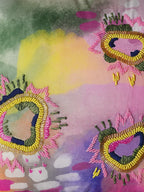 Embellished Garden Rang Talaab Cushion