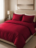 Deep Red Duvet Cover with 2 pillow covers:300 TC cotton