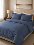 Navy Blue Duvet Cover with 2 pillow covers:300 TC cotton