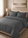 Dark Grey Duvet Cover with 2 pillow covers:300 TC cotton