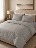 Light Grey Duvet Cover with 2 pillow covers:300 TC cotton