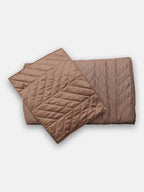 Serene Chevron AC Quilt Set- Beige