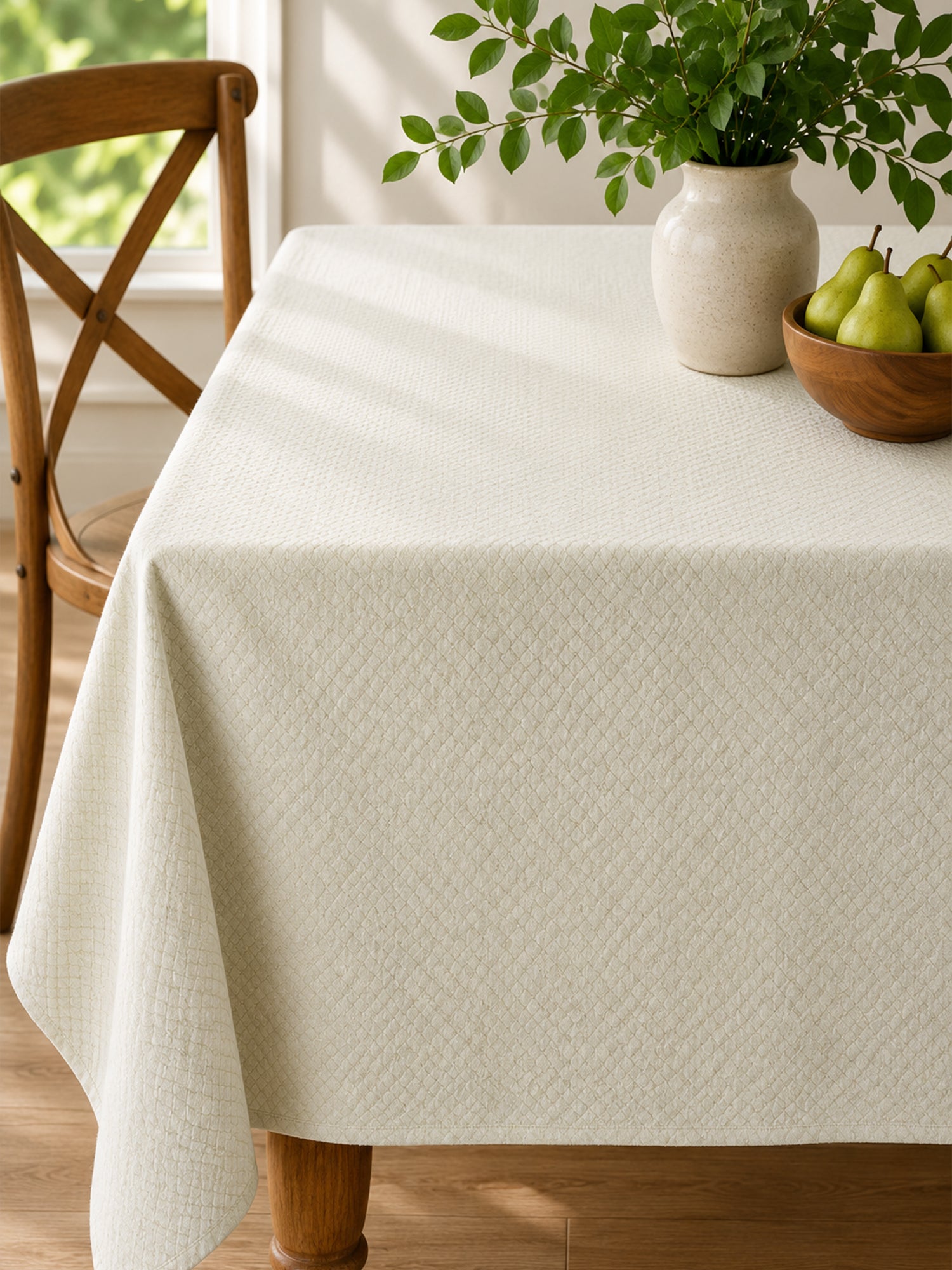 Yellow Lattice Table Cover