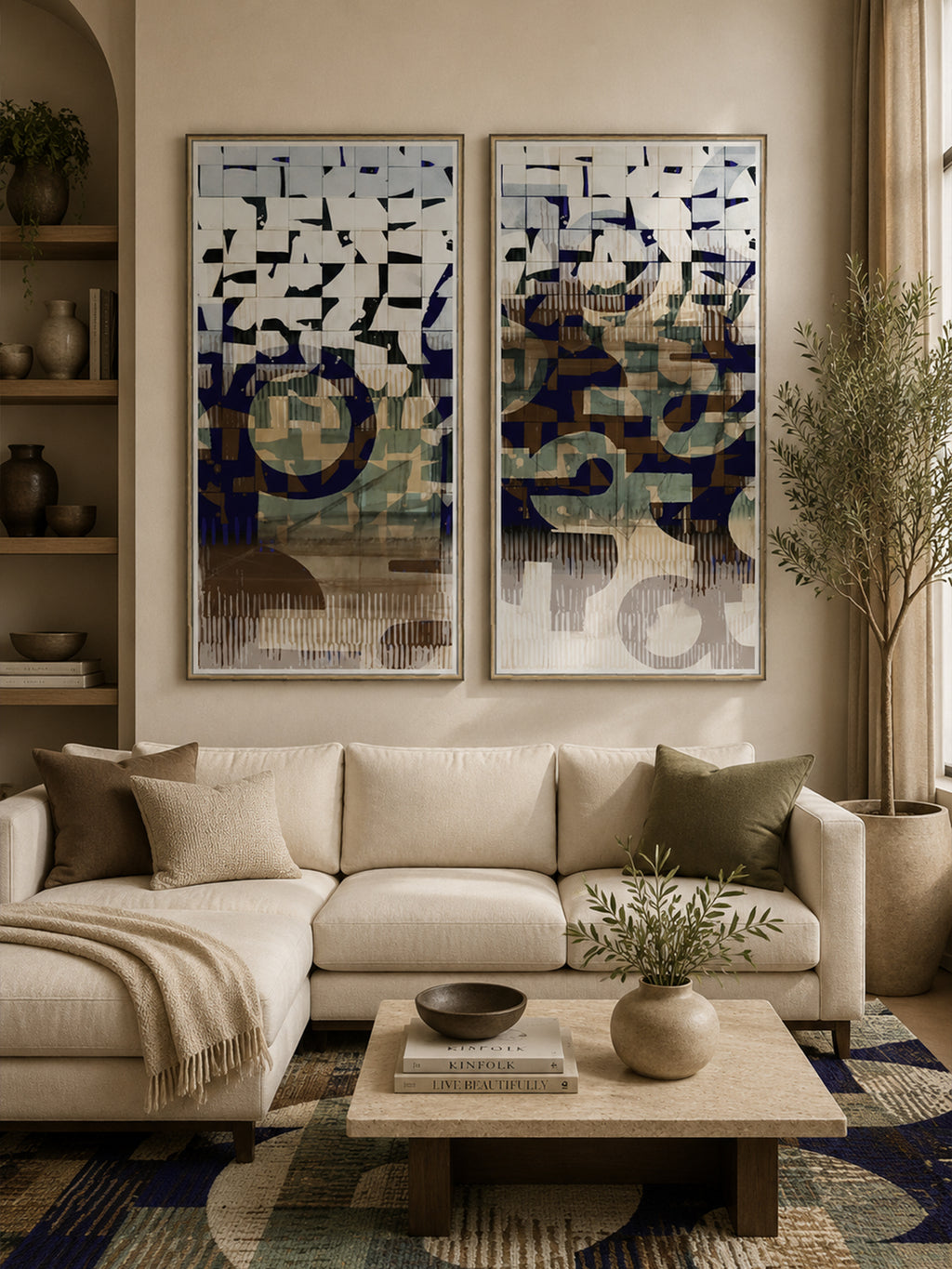 Midnight Mosaic Wall Art Cluster