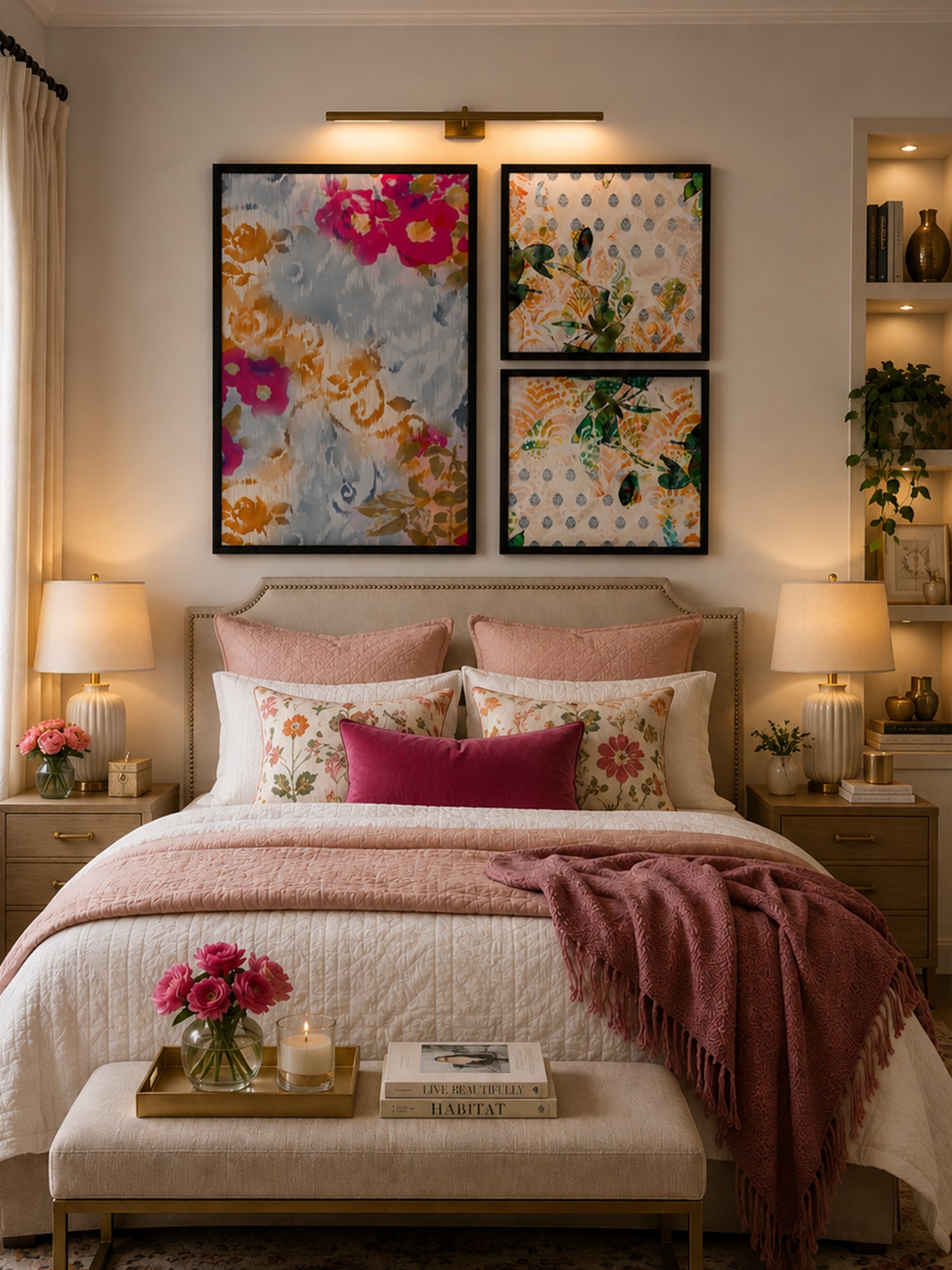Bloom & Pattern Wall Art Cluster