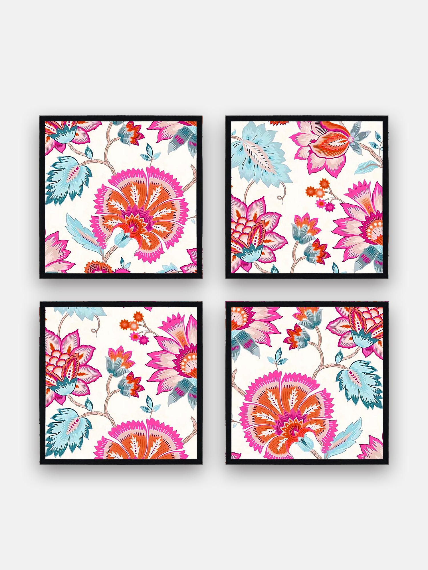 Gulabi Phool Wall Art Cluster