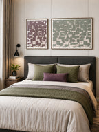 Sage & Mauve Mosaic Wall Art Cluster