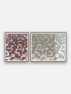 Sage & Mauve Mosaic Wall Art Cluster