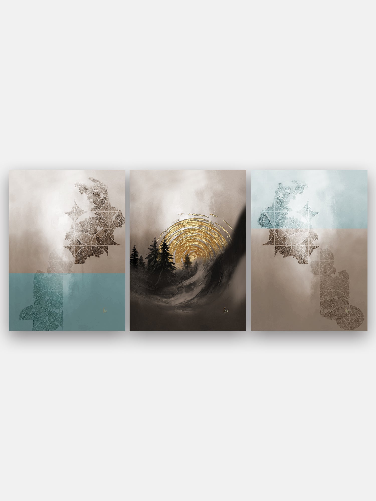 Sunrise Reveria Wall Art Cluster