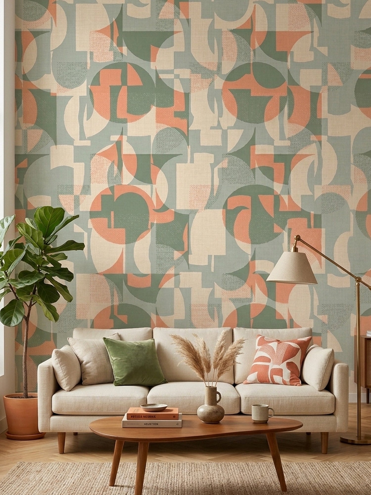 Retro Geometry- Sage