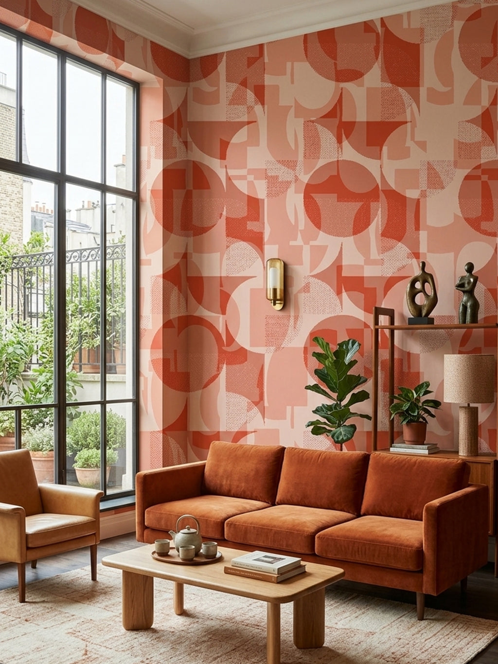 Retro Geometry- Orange